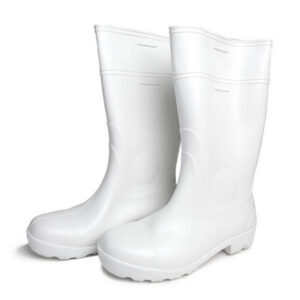 Bota de pvc blanca con punta de acero