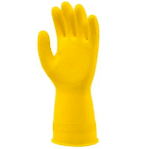 GUANTES DE JEBE CALIBRE 35 (AMARILLO)