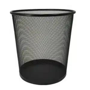 Papelera circular malla metálica