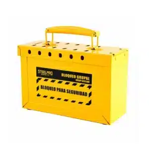 Caja de bloqueo grupal amarillo Steelpro