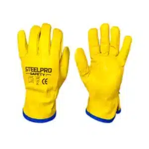 Guante badana amarillo Steelpro