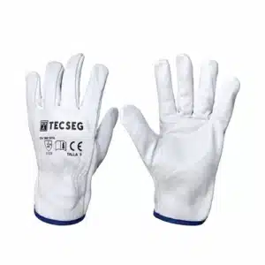 Guante badana blanco Tecseg