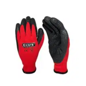 Guante hilo rojo palma latex Clute