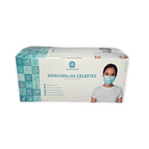 Mascarilla 3 Pliegue celeste Isud