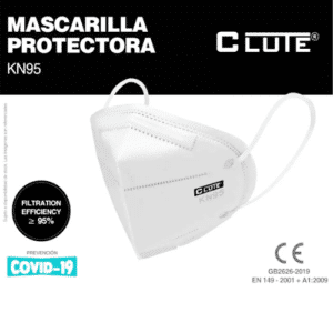 Mascarilla KN95 blanco Clute